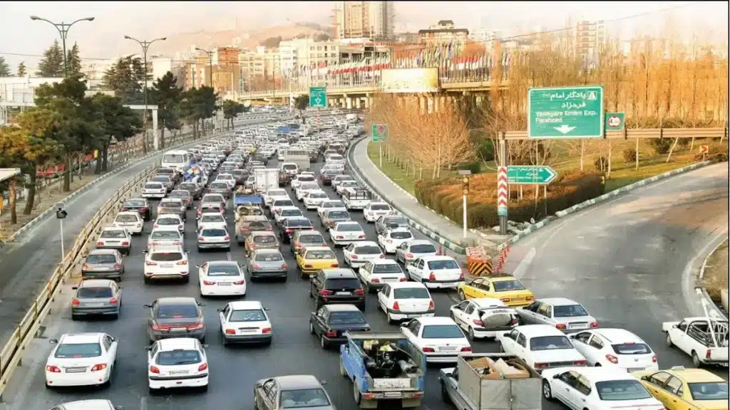 ترافیک رفت و آمد در تهران
