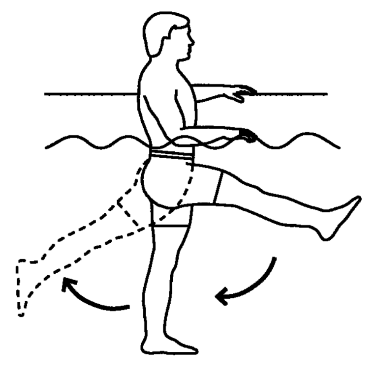 آب درمانی - تاب دادن ران به جلو و عقب درآب